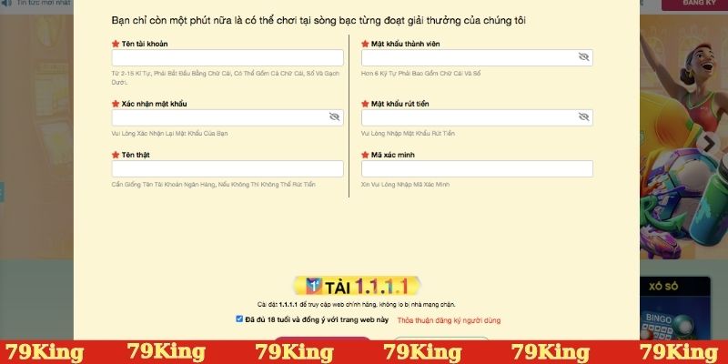 Hướng dẫn đăng ký 79KING nhanh nhất